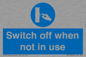 Switch off when not in use
